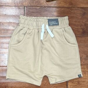 NWT Size 2T Modern Moments Beige Shorts with White Drawstrings